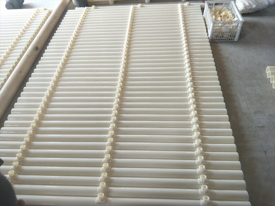 ABS pipe assembly line in the workshop