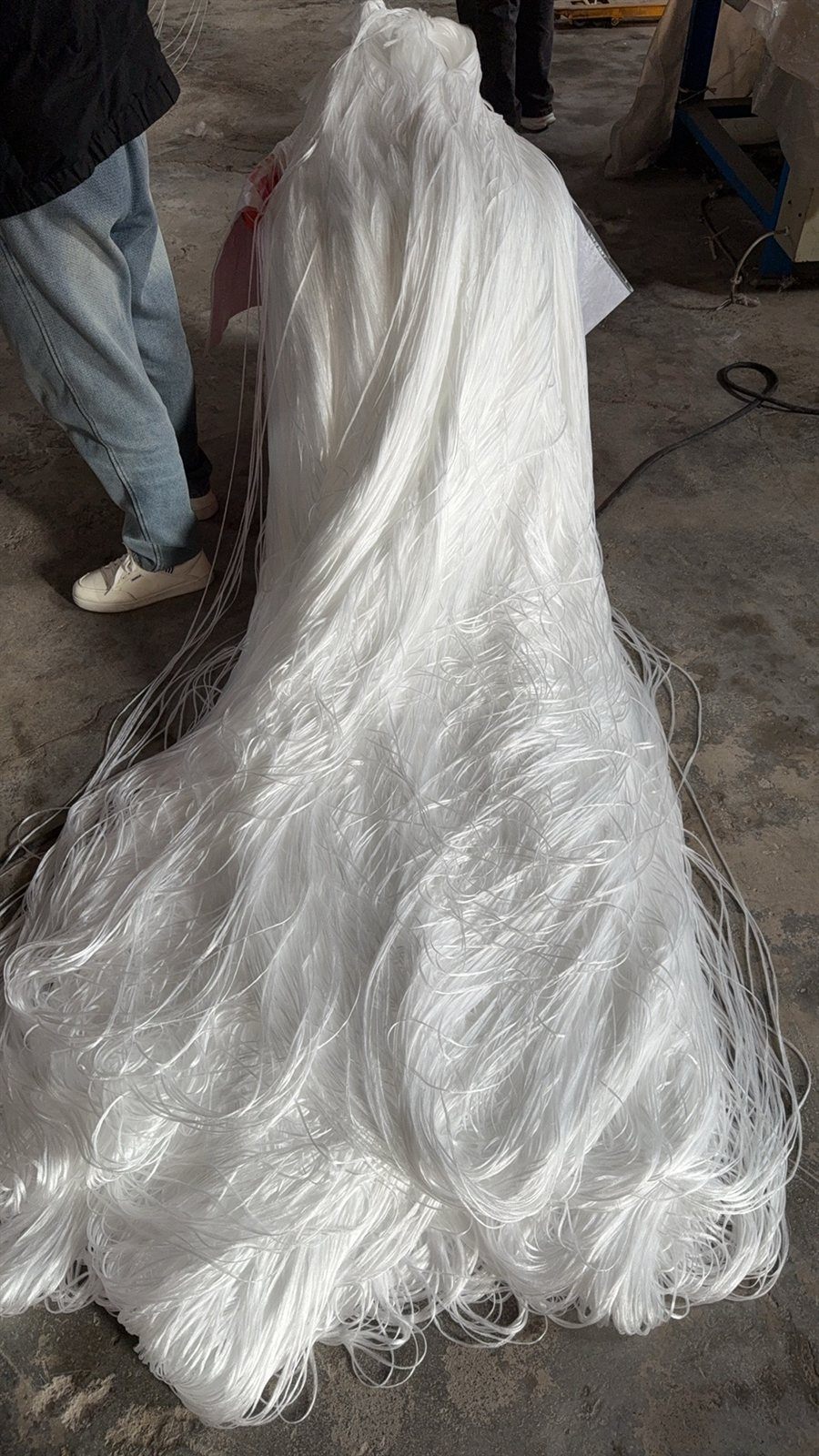 Fiber bundle filter media — production view
