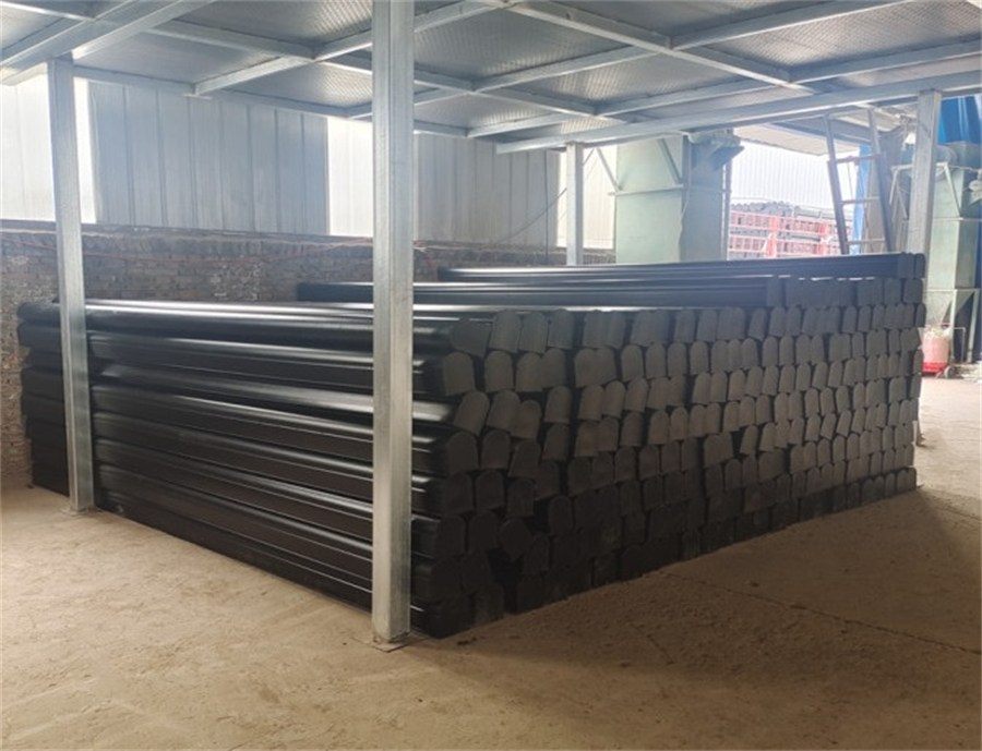Bread pipes stacked in the workshop