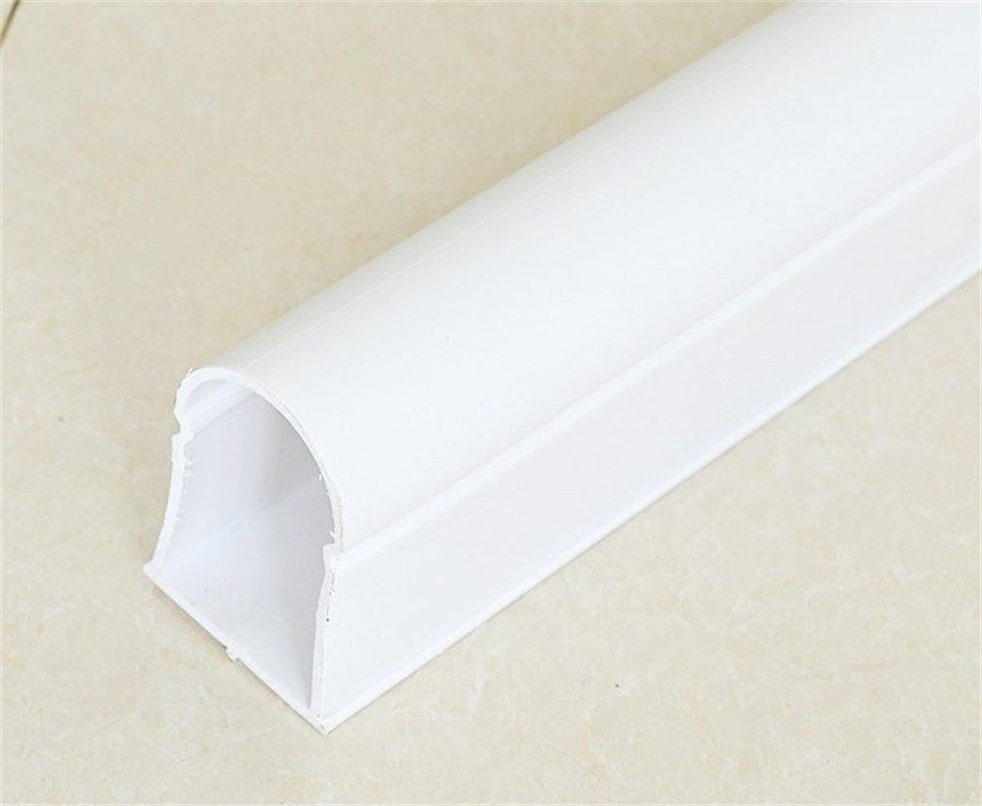 Close-up of a white bread pipe end and slotted base flange