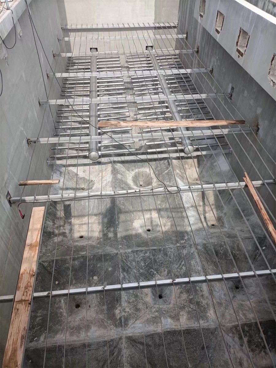Stainless steel tube settler on site
