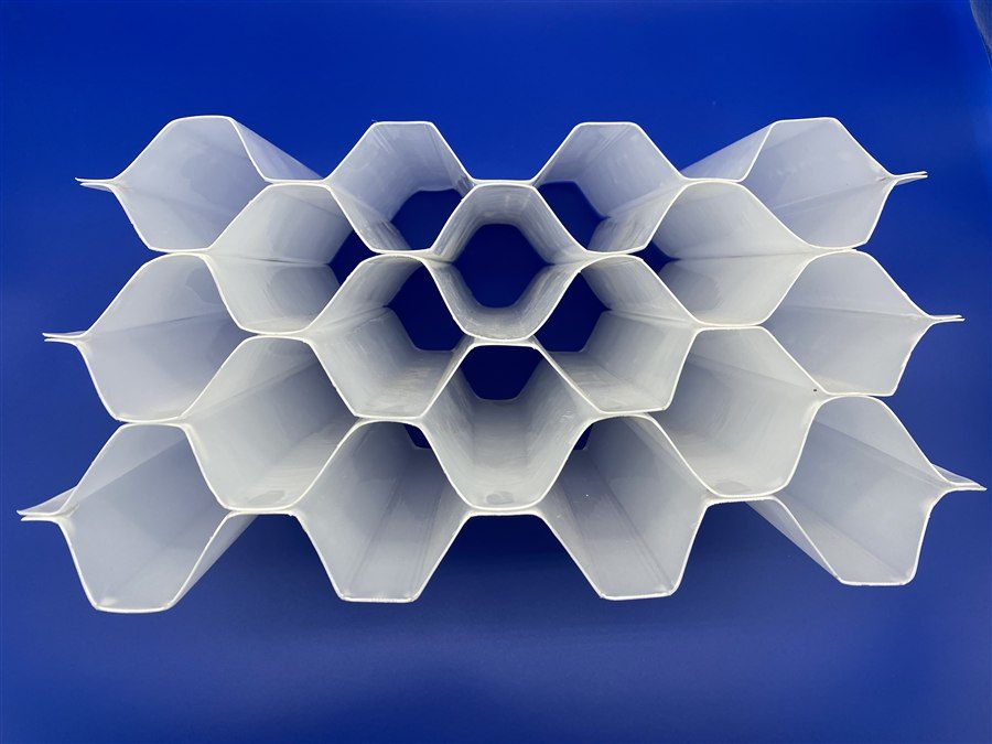 Tube settler honeycomb front